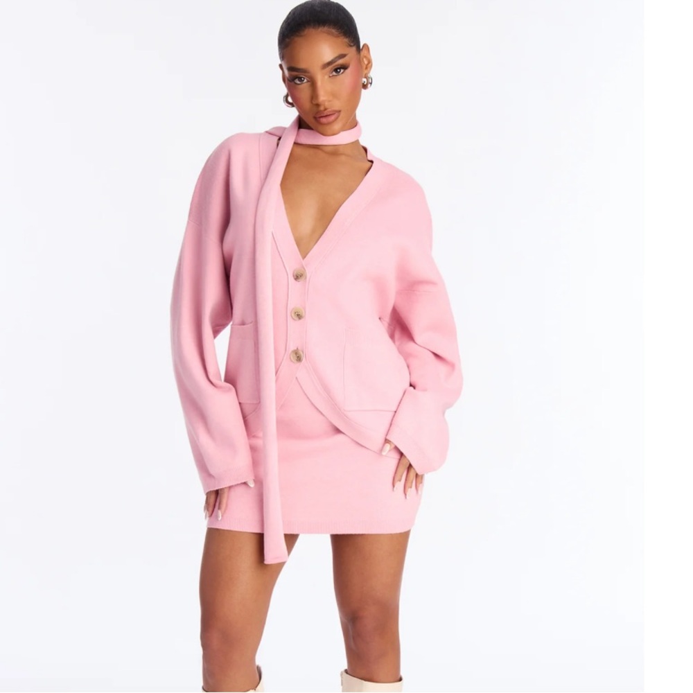 Fashion Nova Soft Pink Skirt Set